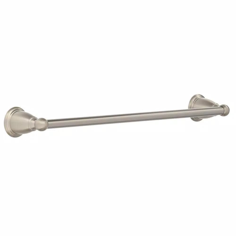 MOEN Brantford 18 in. Single Towel Bar, Brushed Nickel, Transitional Style