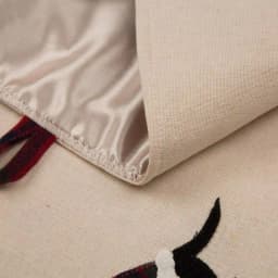 Glitzhome 48 in. Dachshund Embroidered Fabric Christmas Tree Skirt with Red Plaid Edge thumbnail 7