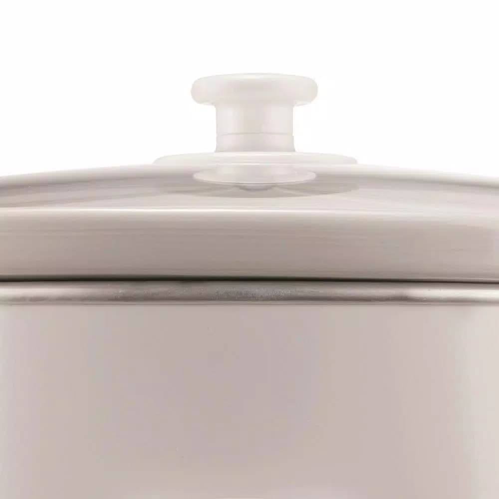 Brentwood Appliances Brentwood 8 Qt. White Slow Cooker with Removable Ceramic Pot and Glass Lid