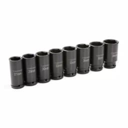 TEKTON 3/4 in. Drive 27-38 mm 6-Point Deep Metric Impact Socket Set, 8-Piece thumbnail 3