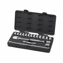 GEARWRENCH 1/2 in. Drive 18-Piece Metric Ratchet and Socket Set, Chrome Vanadium Steel thumbnail 3