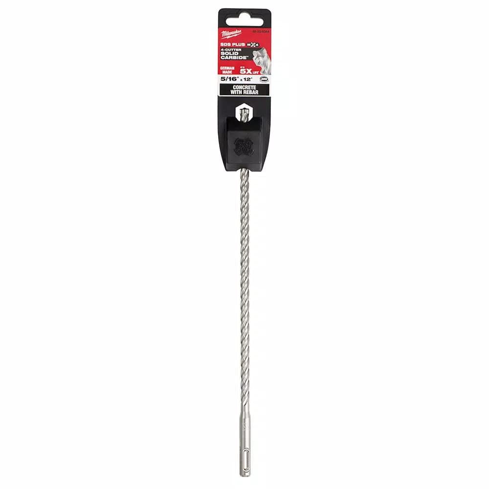 Milwaukee MX4 SDS-Plus 4-Cutter Carbide Drill Bit, 5/16 in. x 12 in.