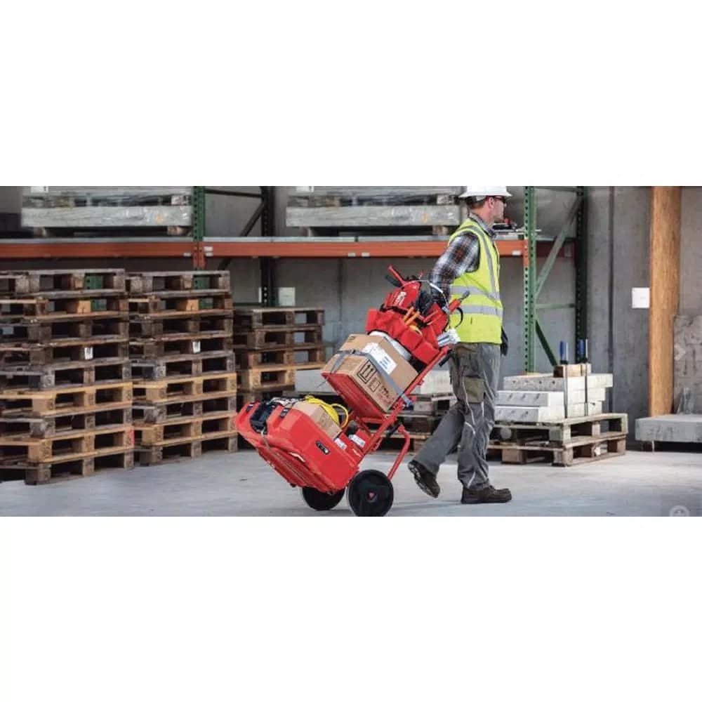 Hilti REDiPAK Folding Hand Truck/Dolly with 3-Shelves and Straps, 330 lbs Capacity
