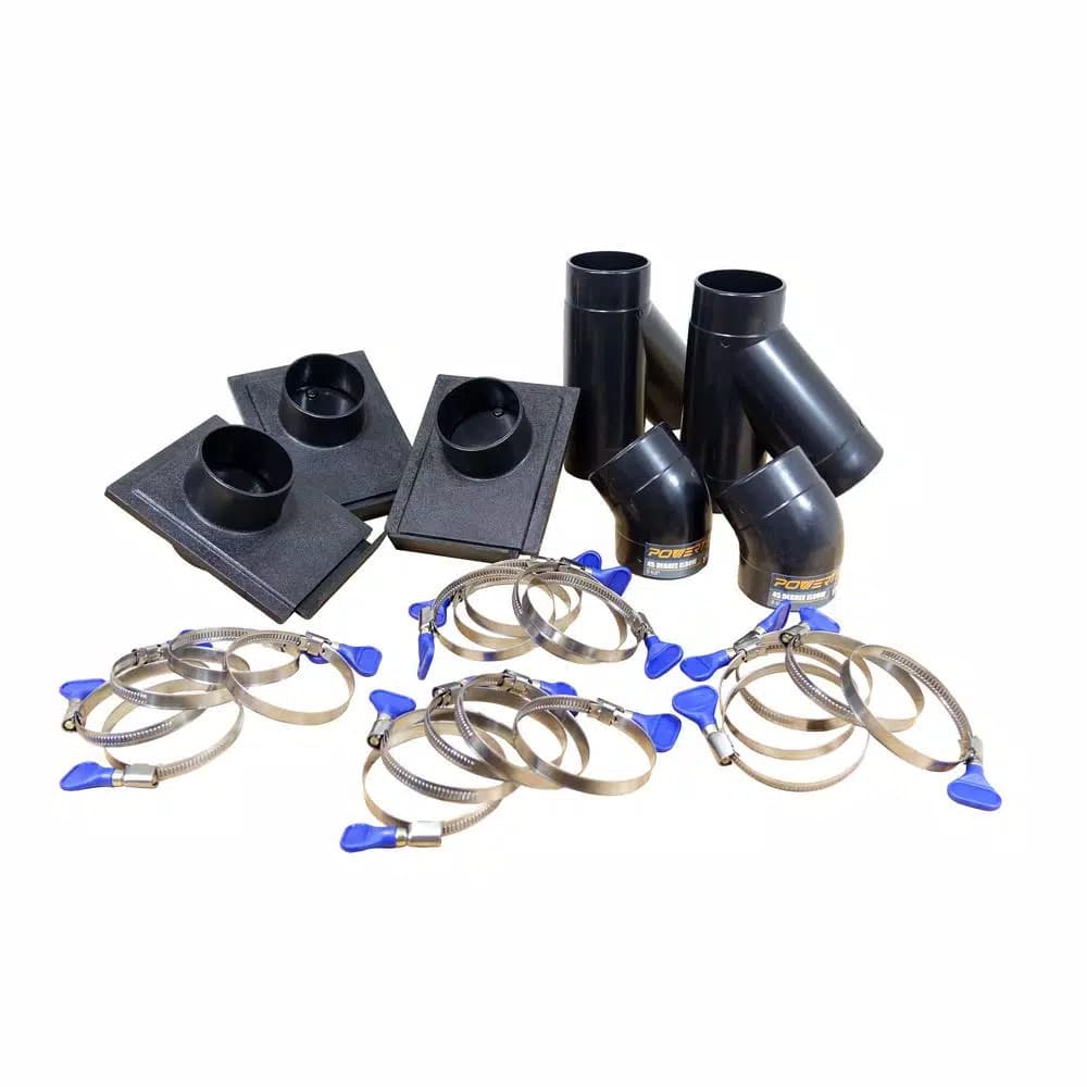 POWERTEC 70200 2-1/2 in. 3-Machine Dust Collection Kit with Blast Gates and Fittings