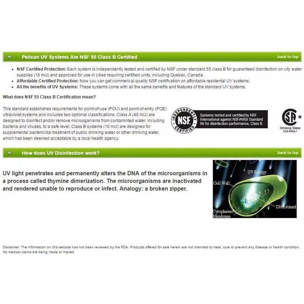 Pelican Water PUV-B Replacement UV Lamp for PUV-Basic and PUV-8 Disinfection Systems