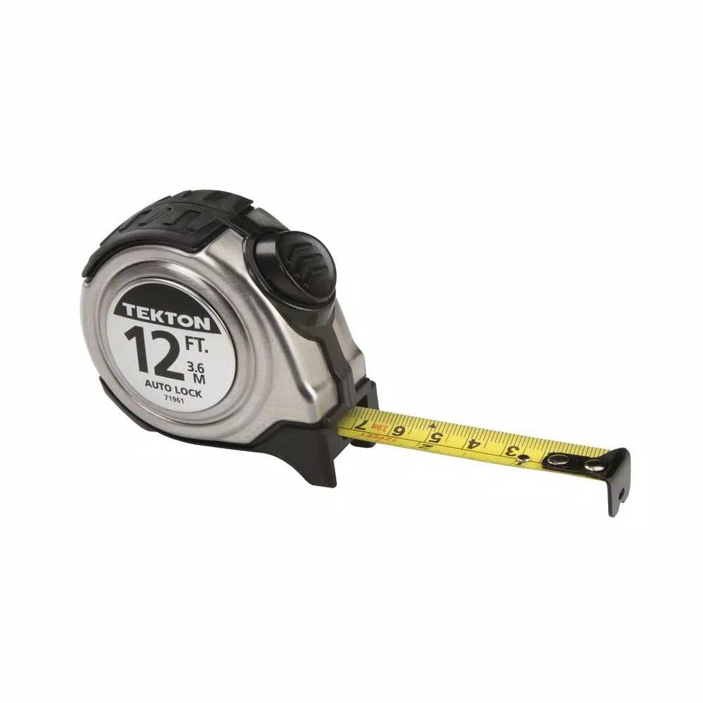 TEKTON 12 ft. x 5/8 in. Auto Lock Tape Measure with Stainless Steel Housing