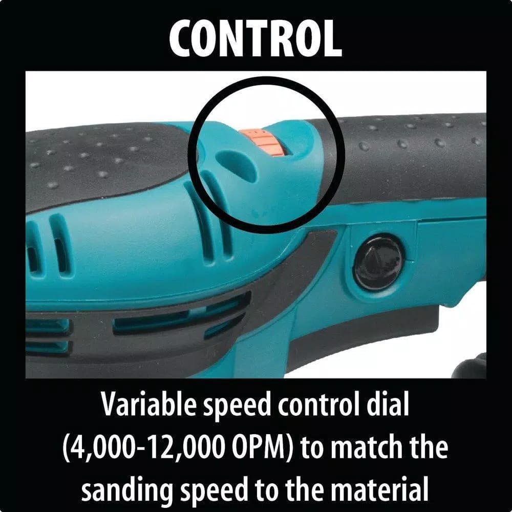 Makita 5 in. Variable Speed Random Orbital Sander with Tool Case, 3 Amp