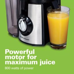 Hamilton Beach Big Mouth Pro 800W Centrifugal Juicer, 1 Qt, Black and Stainless Steel thumbnail 7