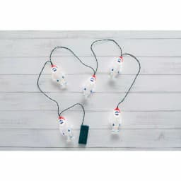 Rudolph 4 in. 5-Light White LED Bumble with Santa Hat Christmas Specialty Lights, Battery Operated, 56 in. thumbnail 2