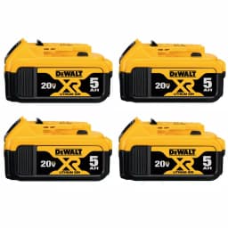 DEWALT 20V MAX XR 5.0 Ah Lithium-Ion Battery Pack, 4-Pack thumbnail 1