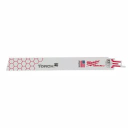 Milwaukee TORCH 9 in. 10 TPI Metal Cutting Reciprocating Saw Blades, Tough Neck & Grid Iron Design (5-Pack) thumbnail 1
