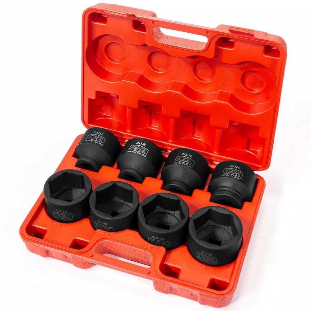 Stark 3/4 in. Drive SAE Shallow Impact Socket Set, 8-Piece Jumbo Set