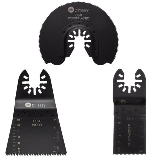 ODYSSEY 3-Piece Oscillating Multi-Tool Blade Combo Set for Wood, Plastic, and Soft Metal