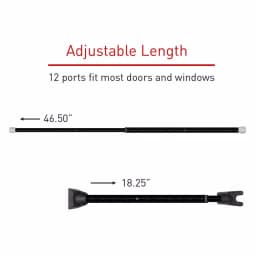 SecurityMan 2-in-1 Adjustable Door Knob Jammer and Sliding Patio Door Security Bar - High Grade Iron thumbnail 4