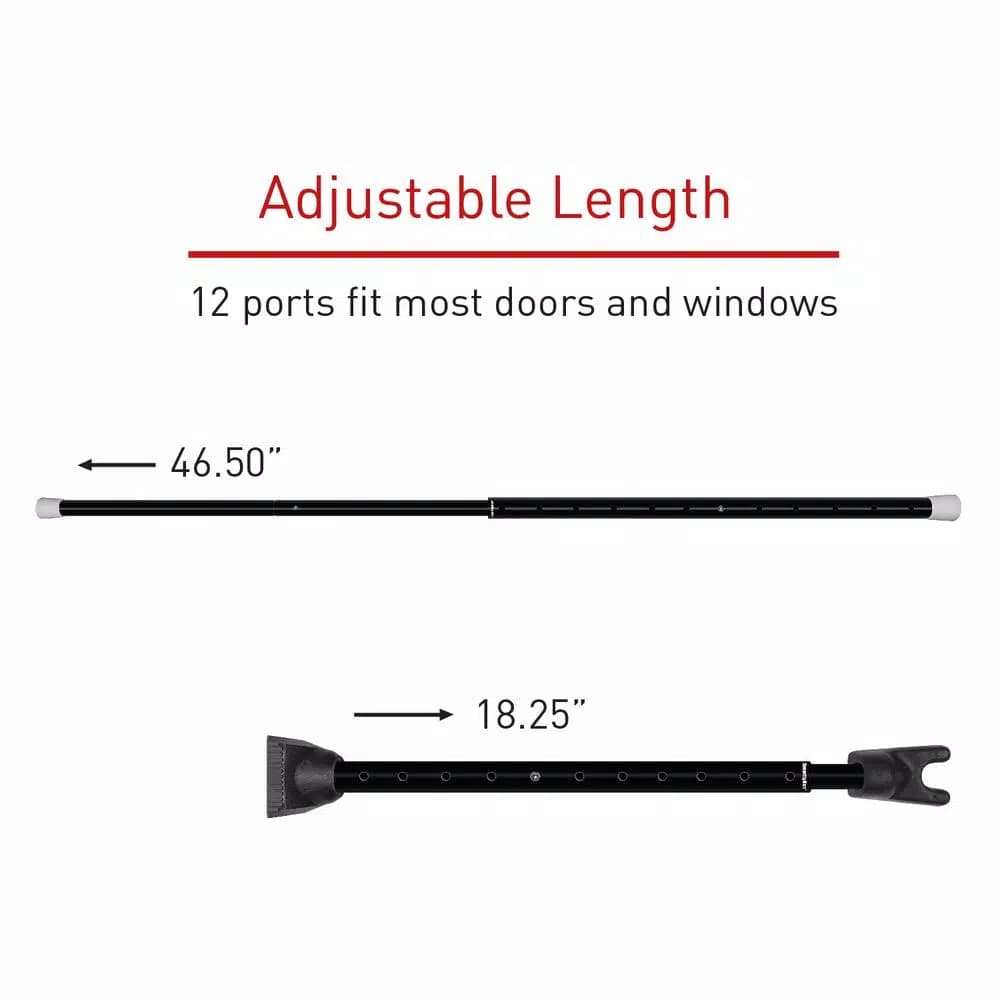 SecurityMan 2-in-1 Adjustable Door Knob Jammer and Sliding Patio Door Security Bar - High Grade Iron