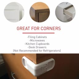 SecurityMan Childproofing Drawer and Cabinet Safety Locks (6-Pack) - Universal Baby Proofing Latches thumbnail 5