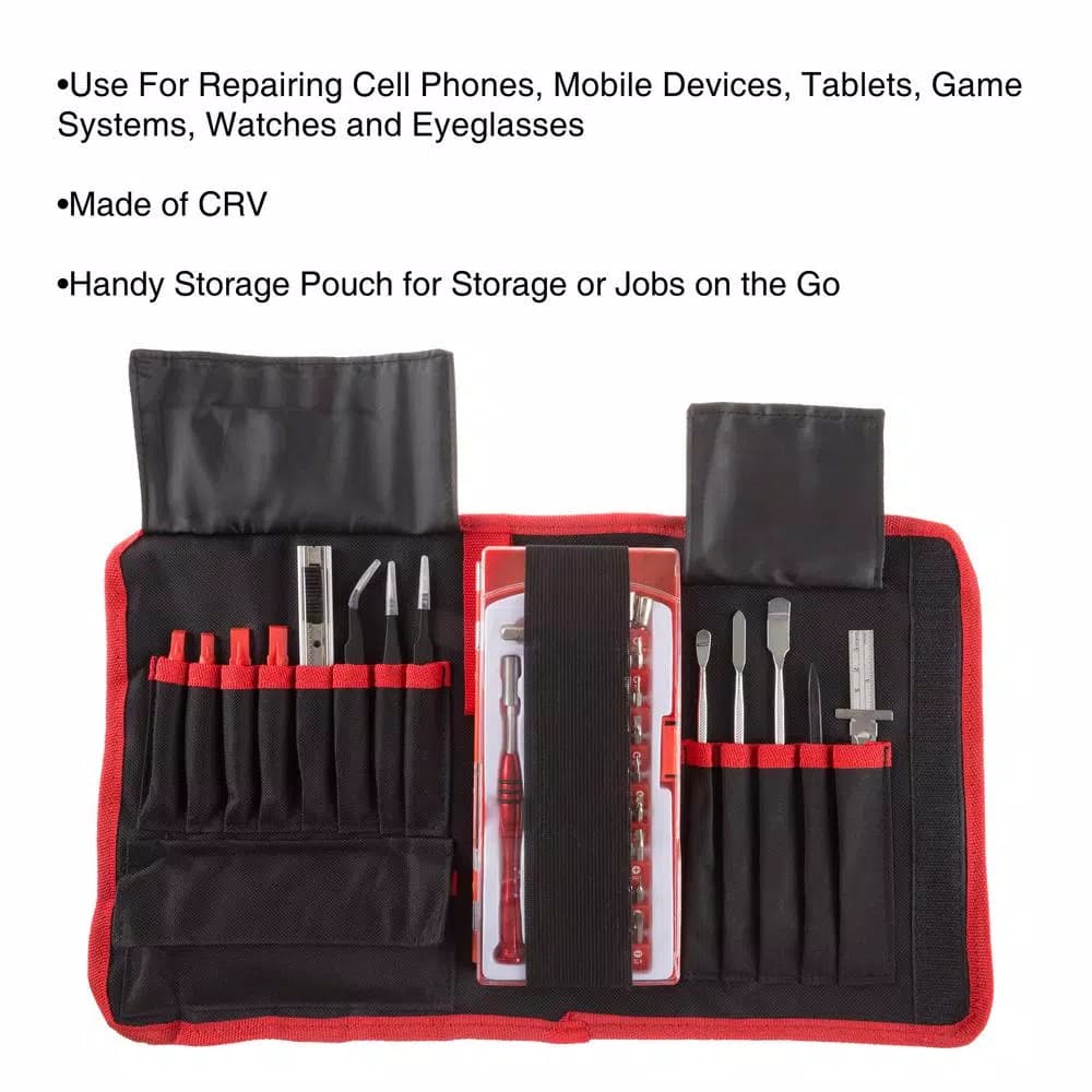 Stalwart 70-Piece Repair Tech Tool Kit Set with Precision Screwdrivers and Carrying Case