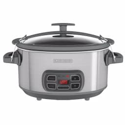 BLACK+DECKER 7 Qt. Programmable Slow Cooker, Brushed Stainless Steel thumbnail 1