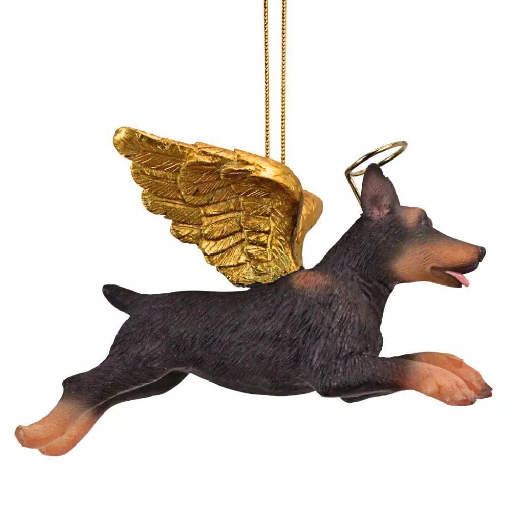Design Toscano Doberman Pinscher Angel Dog Christmas Ornament