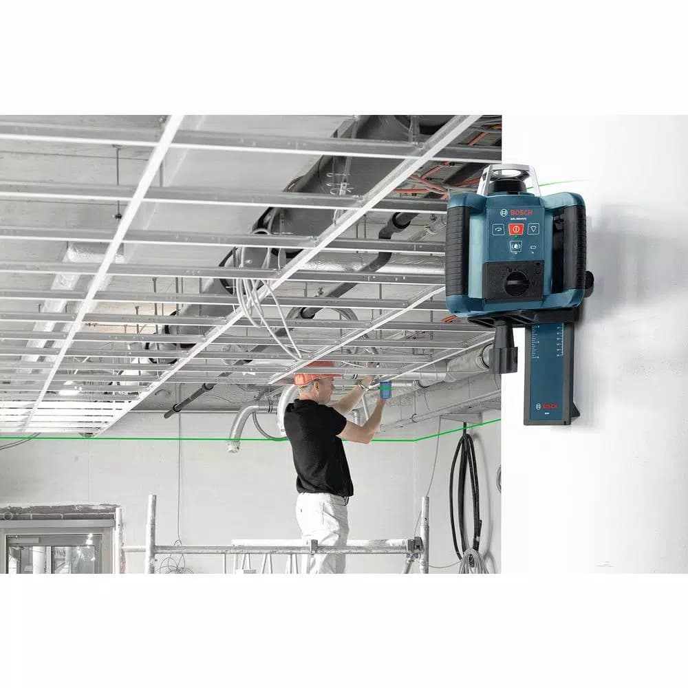 Bosch GRL300HVG 1000 ft. Self-Leveling Green Rotary Laser Level Kit
