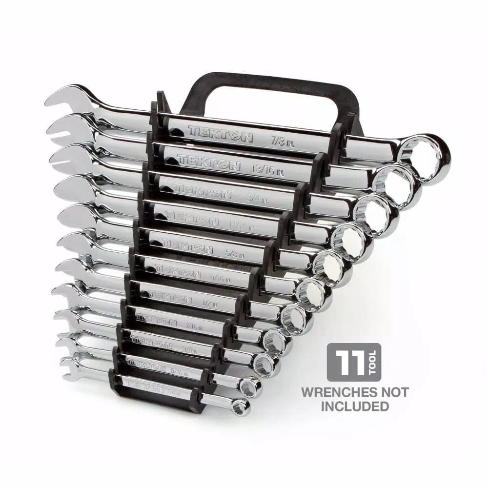 TEKTON 11-Tool Store-and-Go Wrench Rack Keeper, Black