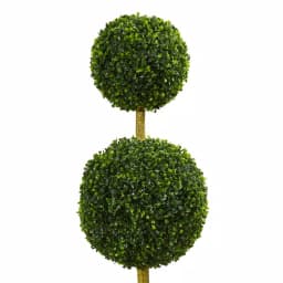 Nearly Natural 5.5 ft. UV Resistant Triple Ball Boxwood Artificial Topiary Tree, Indoor/Outdoor thumbnail 3