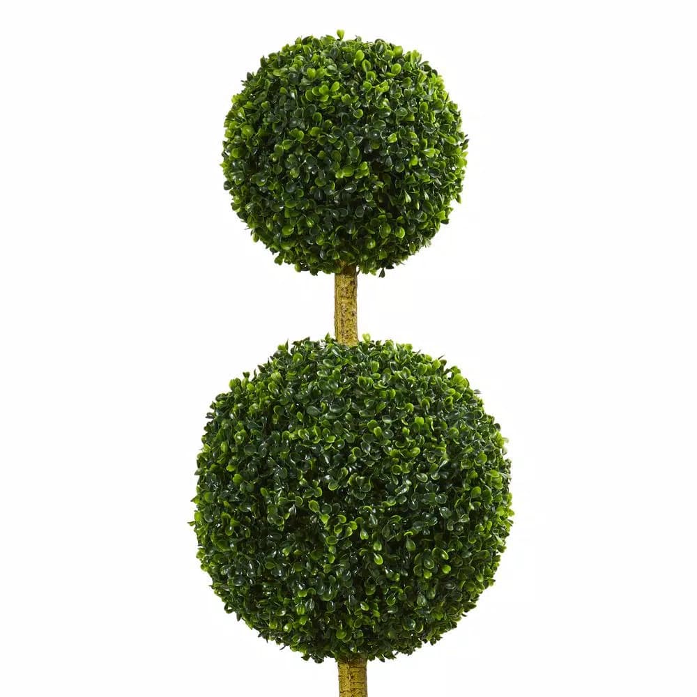 Nearly Natural 5.5 ft. UV Resistant Triple Ball Boxwood Artificial Topiary Tree, Indoor/Outdoor