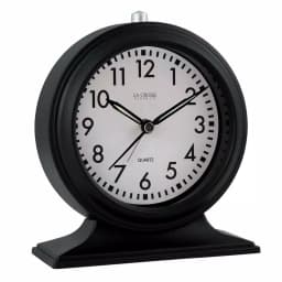 La Crosse Clock Co. Silent Sweep Black Mantel Alarm Clock with Luminous Hands thumbnail 4