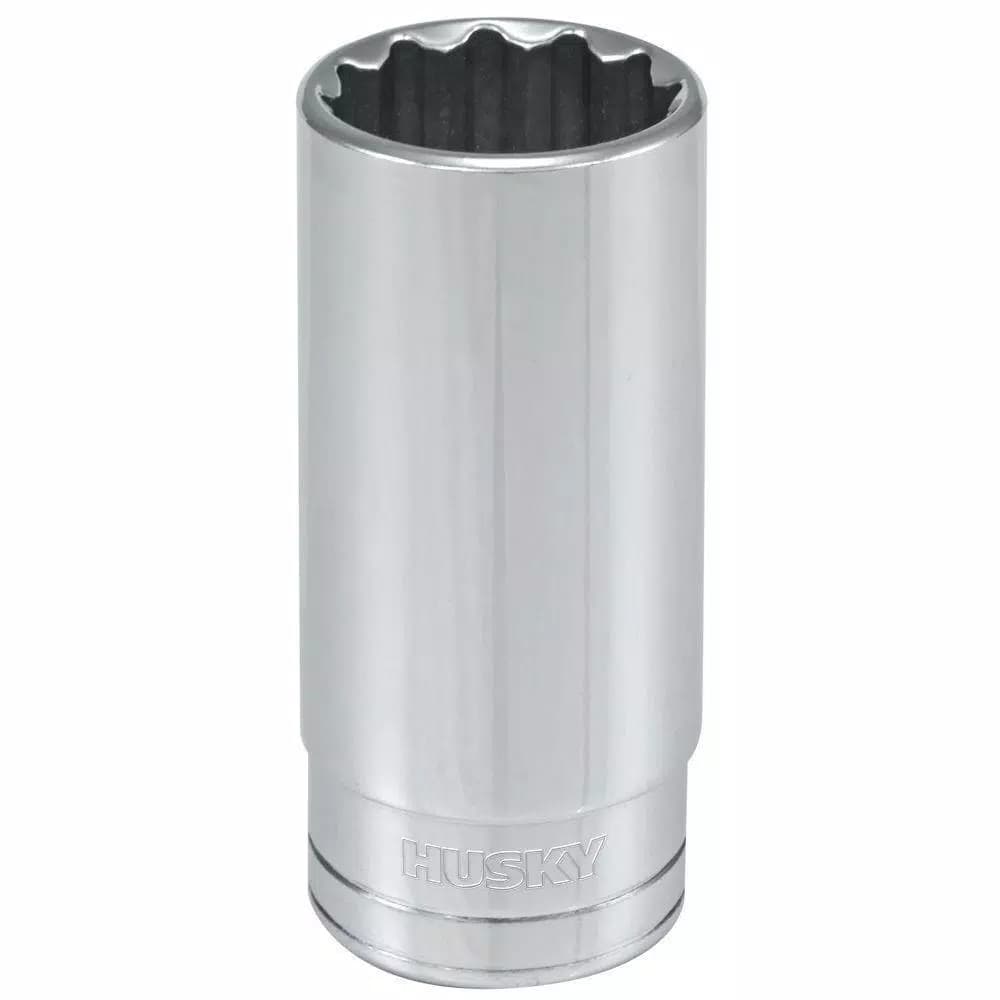 Husky 1 in. 12-Point SAE Deep Socket, 1/2 in. Drive
