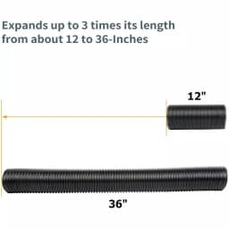 POWERTEC 4 in. Flexible Dust Collection Hose, Expandable Polypropylene Extraction Hose thumbnail 5