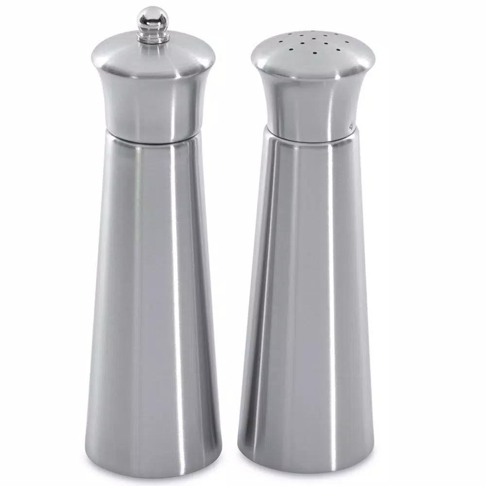BergHOFF Straight Line Essentials Pyramid Stainless Steel Salt and Pepper Mill Set