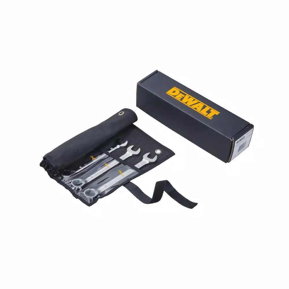 DEWALT 12-Piece Metric Ratcheting Wrench Set, 72-Tooth Full Polish Chrome