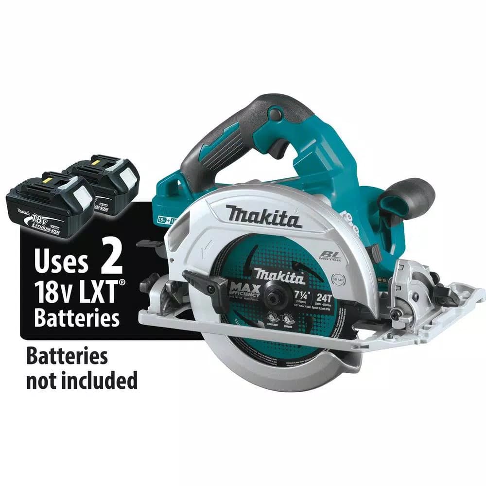Makita 18V X2 LXT Brushless 7-1/4" Cordless Circular Saw Guide Rail Compatible Base (Tool-Only)