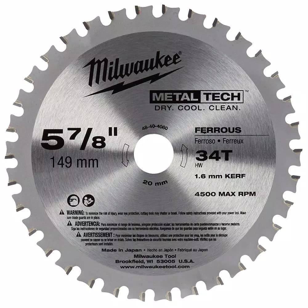 Milwaukee 5-7/8 in. 34-Teeth Metal Cutting Circular Saw Blade