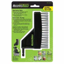 ReciproTool Nylon Offset Brush for Reciprocating Saws, Compatible with Universal Adapter thumbnail 1