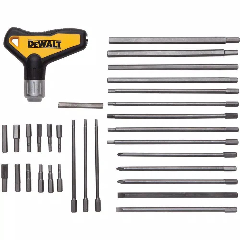 DEWALT 31-Piece Ratcheting T-Handle Hex Key Set, SAE and Metric