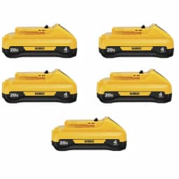 DEWALT 20V MAX Compact Lithium-Ion 4.0Ah Battery Pack, 5-Pack (DCB240) thumbnail 1