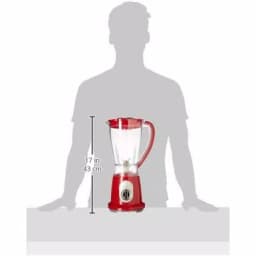 Ovente 400W Professional Blender, 50 oz 2-Speed Jar Blender with Pulse, Stainless Steel Blades, Red thumbnail 7