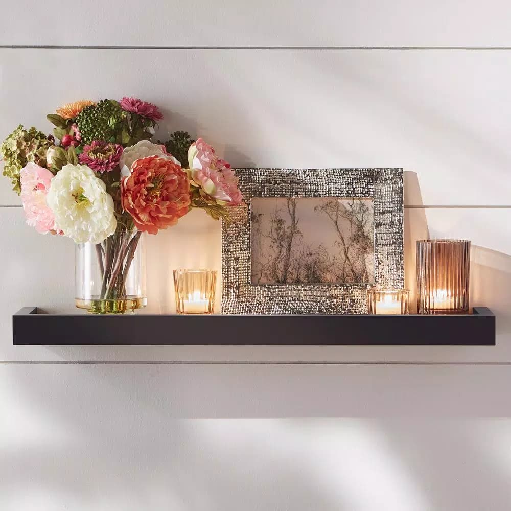 3R Studios Multi-Colored Glass and Wood Votive Candle Holder Tray Set