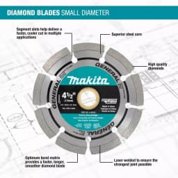 Makita 4-1/2 in. Segmented Rim Diamond Blade, 2-Pack thumbnail 2