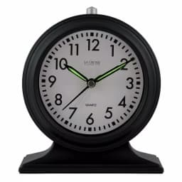 La Crosse Clock Co. Silent Sweep Black Mantel Alarm Clock with Luminous Hands thumbnail 5