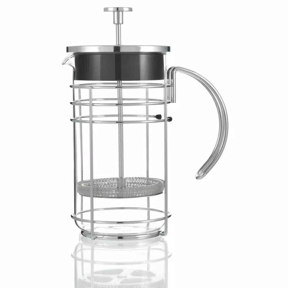 GROSCHE Madrid 3-Cup French Press Coffee and Tea Maker, Chrome Housing with Borosilicate Glass