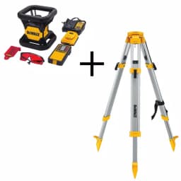 DEWALT 20V MAX Red Rotary Laser Level Kit with Bonus Construction Tripod thumbnail 1
