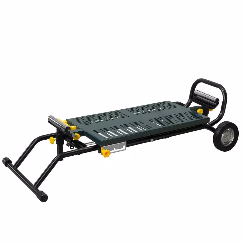 POWERTEC Universal Deluxe Rolling Miter Saw Stand with 440 lb Capacity and 8" Wheels