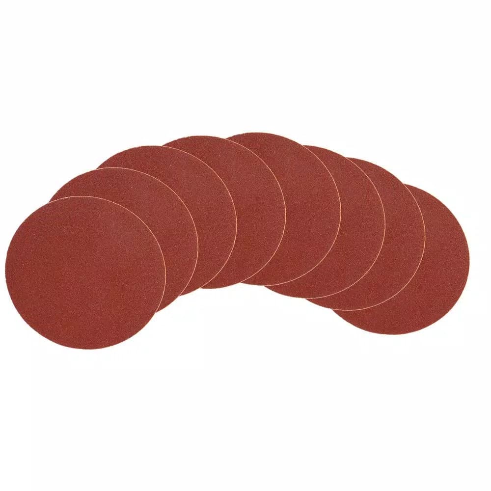 WEN 12 in. Assorted Grit Adhesive-Backed Disc Sandpaper, 8-Pack