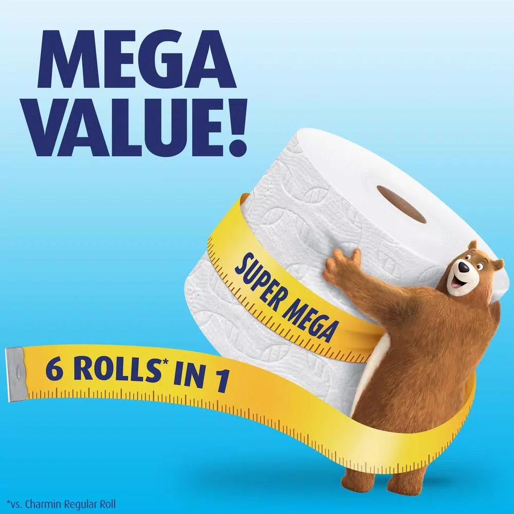 Charmin Ultra Strong Toilet Paper, 8 Super Mega Rolls, 2-Ply White