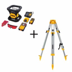 DEWALT 20V MAX Lithium-Ion Red Rotary Laser Level with Construction Tripod Bundle thumbnail 1