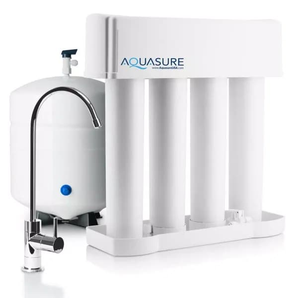 Aquasure Premier Series 75 GPD Reverse Osmosis Water Filtration System with Chrome Faucet