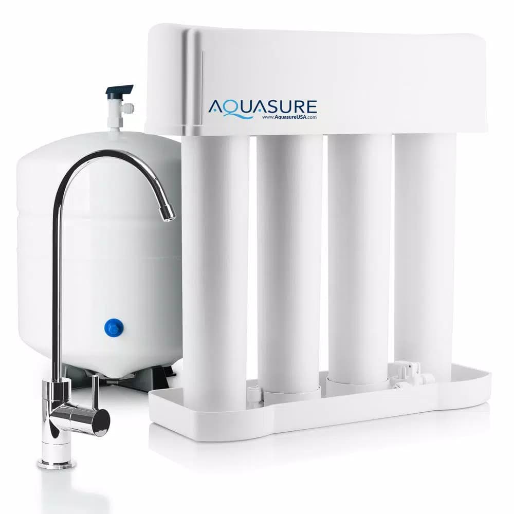 Aquasure Premier Series 75 GPD Reverse Osmosis Water Filtration System with Chrome Faucet