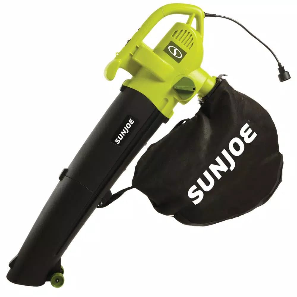 Sun Joe SBJ604E 3-in-1 Electric Leaf Blower, Vacuum, and Shredder - 200 MPH, 450 CFM